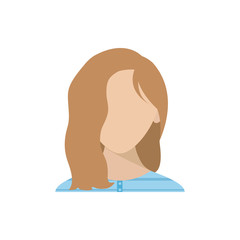 Isolated woman head vector design