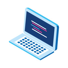 laptop computer icon, colorful design