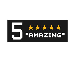 five stars rating symbol