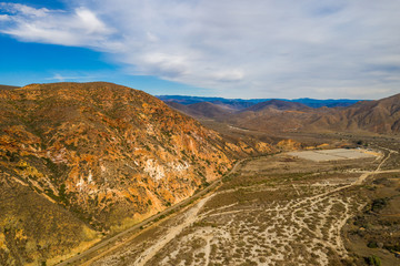 Stunning bracketed shot merged into HDR from Mavic2 Pro of the mountains south of Ensenada with...