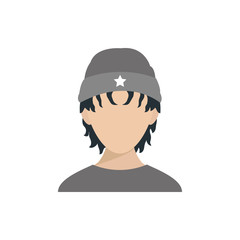 Isolated man head vector design