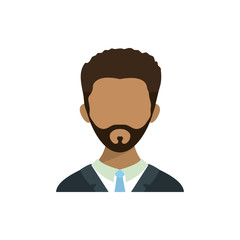 Isolated man head vector design