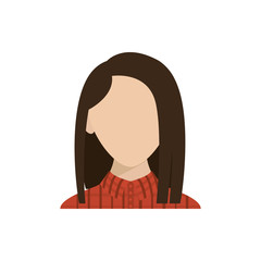 Isolated woman head vector design