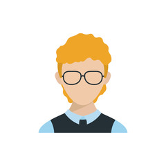 Isolated man head vector design