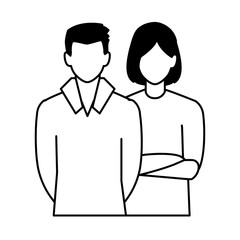 Fototapeta premium men faceless with different poses on white background