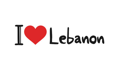I love Lebanon symbol