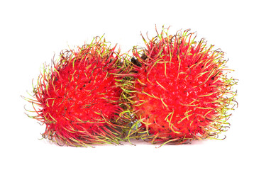 Rambutan an isolated on white with clipping path