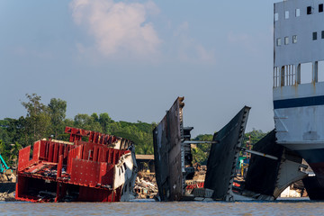 Ship Breaking Yard at Chittagong, Bangladesh