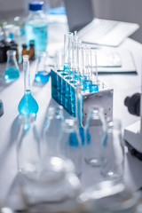 Science equipment in chemical laboratories Scientific experimentation, innovation