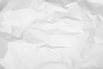 White crumpled paper texture background.	