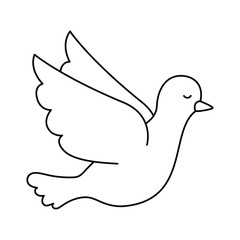 Isolated dove bird vector design