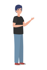 Cute man cartoon drawing vector design