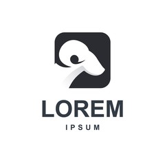 goat with square logo design
