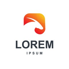 Obraz premium antelope with square logo design