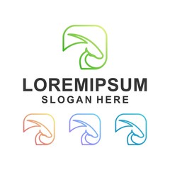 antelope with square logo design