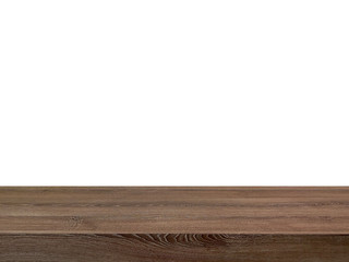 Perspective panoramic dark stripe wooden plank and the empty space for copy.