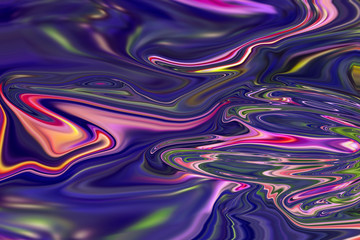 Abstract holographic background of resemble melting oil color painting causing an illusion.