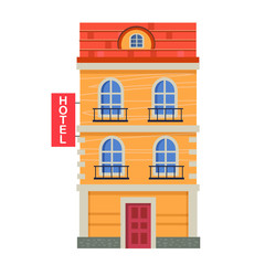 vector flat icon of classic hotel building
