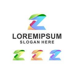 Obraz premium colorful letter z logo design premium