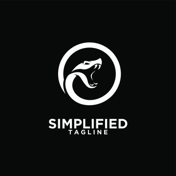 viper snake head logo icon design