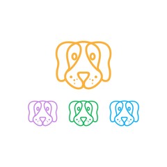 Obraz premium colorful cute dog design vector