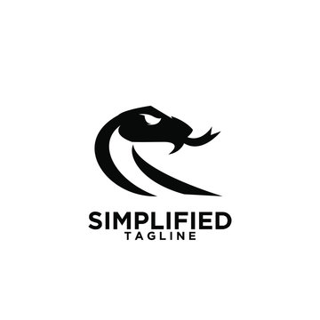 viper snake head logo icon design