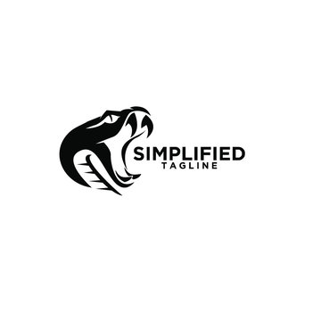 viper snake head logo icon design