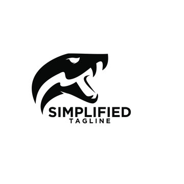 viper snake head logo icon design