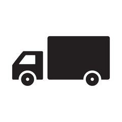 Truck icon vector in simple design template