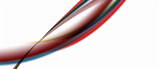 Fototapeta premium Trendy abstract wave blur pattern, multicolored lines on white background for wallpaper design. Colorful background vector. Creative vector element.