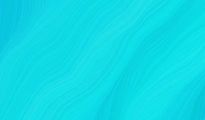 modern curvy waves background design with bright turquoise, turquoise and aqua color