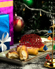 cottage cheese crepes on the table