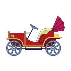 vintage carriage icon, flat design