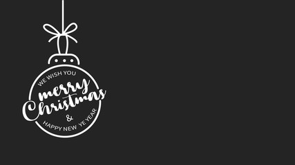 Merry christmas design black and gold collection on black and white background