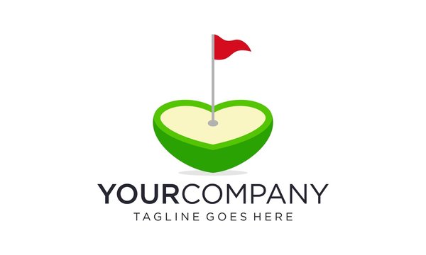 Golf icon logo design on white background