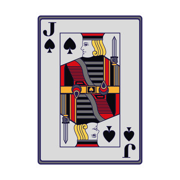 jack of spades card icon, colorful design