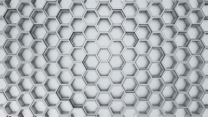 Abstract 3D illustration of hexagons background