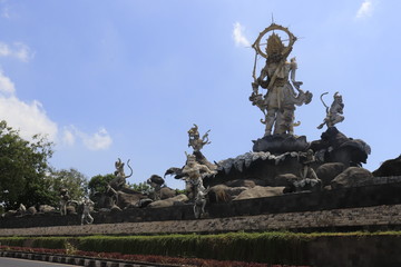 Fototapeta na wymiar A beautiful view of statues in Bali, Indonesia.