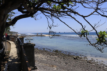 A beautiful view of beach in Bali, Indonesia.