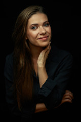 Naklejka premium Beauty woman portrait with sensual lips.