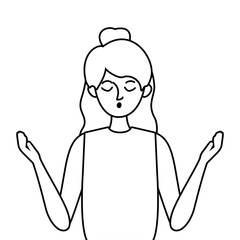 avatar woman person vector design