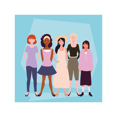 Fototapeta premium women standing with different poses