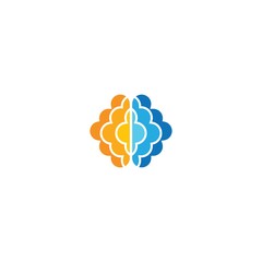 Brain logo template vector icon design
