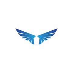 Naklejka premium Wing logo template vector icon design