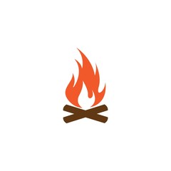 Campfire logo template vector icon design