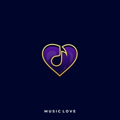 Heard Music Illustration Vector Template