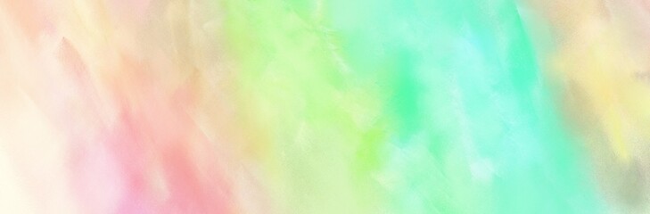 Fototapeta premium header abstract watercolor painted background with tea green, wheat and aqua marine color and space for text