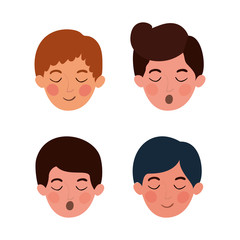 Isolated avatar men vector design