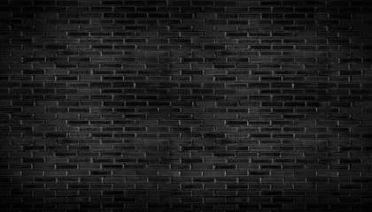 Fototapeta na wymiar Abstract black brick wall pattern background and black backdrop, Blank copy space.