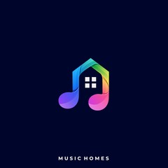 Music House Illustration Vector Template